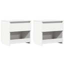 sengeborde 2 stk. 40x30x39 cm konstrueret træ hvid
