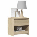 sengeborde 2 stk. 40x30x39 cm konstrueret træ sonoma-eg