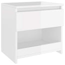 sengeborde 2 stk. 40x30x39 cm konstrueret træ hvid højglans