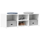 skoreol 105x35x35 cm konstrueret træ hvid