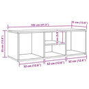 skoreol 105x35x35 cm konstrueret træ hvid