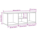 skoreol 105x35x35 cm konstrueret træ sonoma-eg
