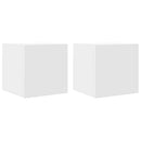 væghængte tv-skabe 2 stk. 30,5x30x30 cm hvid