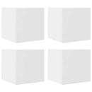 væghængte tv-skabe 4 stk. 30,5x30x30 cm hvid
