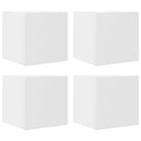 væghængte tv-skabe 4 stk. 30,5x30x30 cm hvid