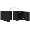 væghængte tv-skabe 2 stk. 30,5x30x30 cm sort