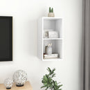 væghængt tv-bord 37x37x72 cm konstrueret træ hvid