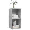 væghængt tv-bord 37x37x72 cm konstrueret træ betongrå