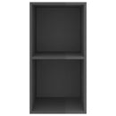 væghængt tv-bord 37x37x72 cm konstrueret træ grå højglans