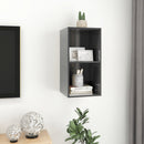væghængt tv-bord 37x37x72 cm konstrueret træ grå højglans