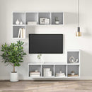 væghængt tv-skab 37x37x107 cm konstrueret træ hvid