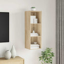 væghængt tv-skab 37x37x107 cm konstrueret træ sonoma-eg