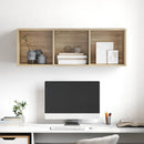 væghængt tv-skab 37x37x107 cm konstrueret træ sonoma-eg