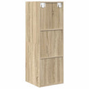væghængt tv-skab 37x37x107 cm konstrueret træ sonoma-eg