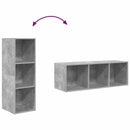 væghængt tv-skab 37x37x107 cm konstrueret træ betongrå