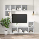 væghængt tv-skab 37x37x142,5 cm konstrueret træ hvid
