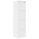 væghængt tv-skab 37x37x142,5 cm konstrueret træ hvid