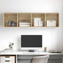 væghængt tv-skab 37x37x142,5 cm konstrueret træ sonoma-eg