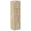 væghængt tv-skab 37x37x142,5 cm konstrueret træ sonoma-eg