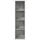 væghængt tv-skab 37x37x142,5 cm konstrueret træ betongrå