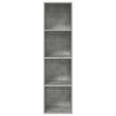 væghængt tv-skab 37x37x142,5 cm konstrueret træ betongrå