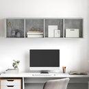væghængt tv-skab 37x37x142,5 cm konstrueret træ betongrå
