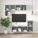 væghængt tv-skab 37x37x142,5 cm konstrueret træ betongrå