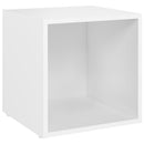 tv-bord 37x35x37 cm konstrueret træ hvid
