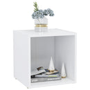 tv-bord 37x35x37 cm konstrueret træ hvid