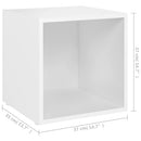 tv-bord 37x35x37 cm konstrueret træ hvid