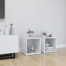 tv-borde 2 stk. 37x35x37 cm konstrueret træ hvid
