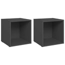 tv-borde 2 stk. 37x35x37 cm konstrueret træ grå