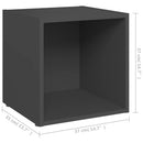 tv-borde 2 stk. 37x35x37 cm konstrueret træ grå