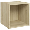 tv-bord 37x35x37 cm konstrueret træ sonoma-eg