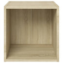 tv-bord 37x35x37 cm konstrueret træ sonoma-eg