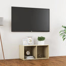 tv-skab 72x35x36,5 cm konstrueret træ sonoma-eg