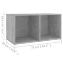 tv-skab 72x35x36,5 cm konstrueret træ betongrå