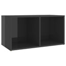 tv-skab 72x35x36,5 cm konstrueret træ grå højglans