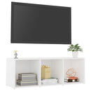 tv-skab 107x35x37 cm konstrueret træ hvid