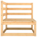 2-personers havesofa m. hynder massivt fyrretræ