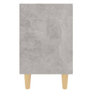 sengeskab med massive træben 40x30x50 cm betongrå