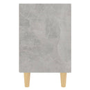 sengeskabe m. massive træben 2 stk. 40x30x50 cm betongrå