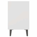 sengebord med metalben 40x30x50 cm hvid