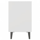 sengeborde 2 stk. med metalben 40x30x50 cm hvid