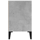 sengeborde med metalben 40x30x50 cm betongrå