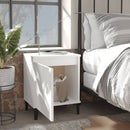 sengebord med metalben 40x30x50 cm hvid