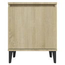 sengebord med metalben 40x30x50 cm sonoma-eg