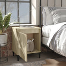 sengeborde med metalben 40x30x50 cm sonoma-eg