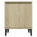 sengeborde med metalben 40x30x50 cm sonoma-eg