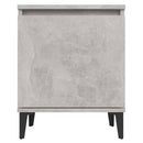 sengeborde med metalben 40x30x50 cm betongrå